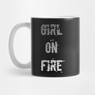 Girls on fire empowered women ripped gray Mug